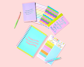 Taylor Elliot Mini Notebook Set - Neon + Foil - 4 Piece Set