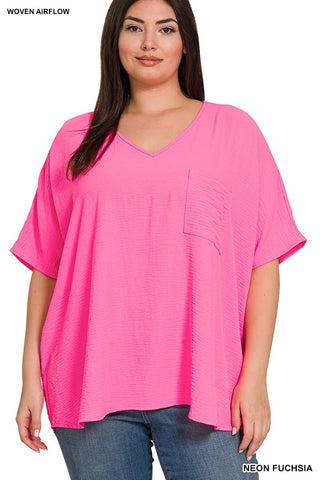 Mimi Neon V-neck Top