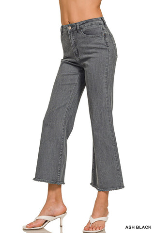 Rory Wide Leg Jean Smoke