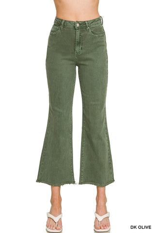 Tory Wide Leg Jeans in Olive