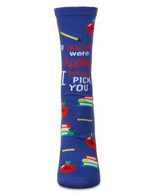 Memoi Socks - If Teachers Were Apples Greeting Card Socks