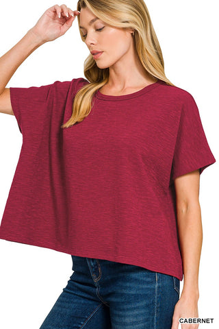 Andi Slub Swing Tee Maroon