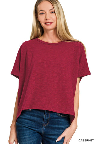 Andi Slub Swing Tee Maroon