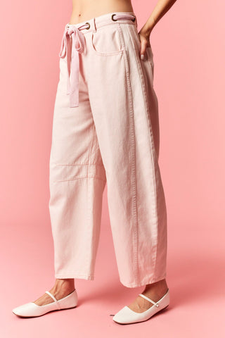 Charleston Barrel Jean Pink