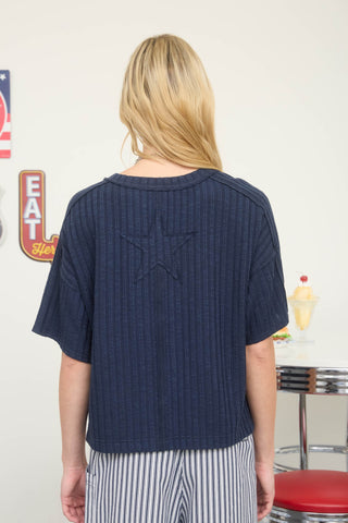 Kenna Navy Star Tee