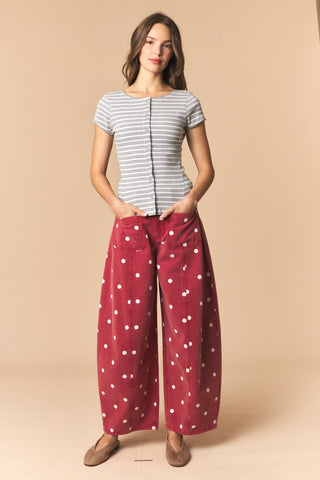Larin Polka Dot Barrel Jeans