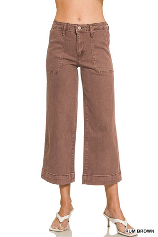 Knox Brown Wide Leg Crop