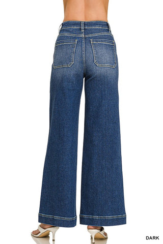 Meghan Pintuck Wide Leg Jean