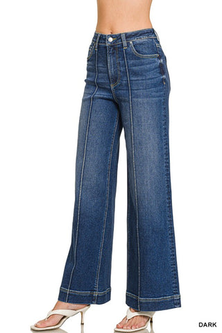 Meghan Pintuck Wide Leg Jean