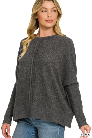 Briar Center Seam Sweater Black