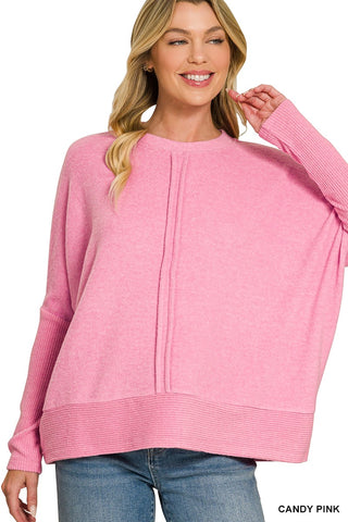 Briar Center Seam Sweater Candy Pink
