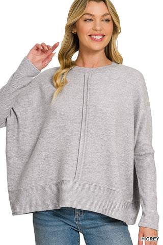 Briar Center Seam Sweater Gray