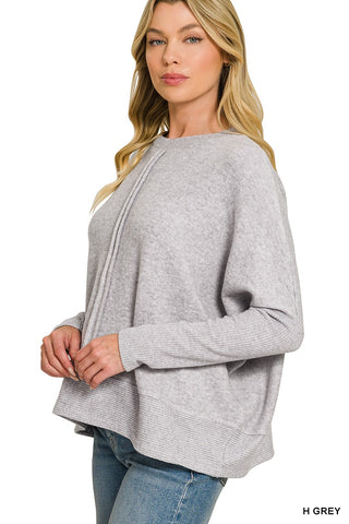 Briar Center Seam Sweater Gray