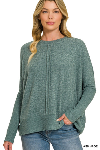 Briar Center Seam Sweater Ash Jade