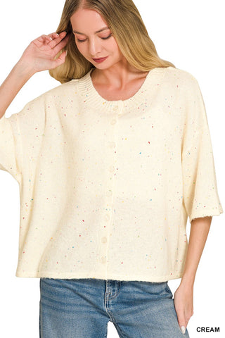 Lala Cardigan Cream Funfetti