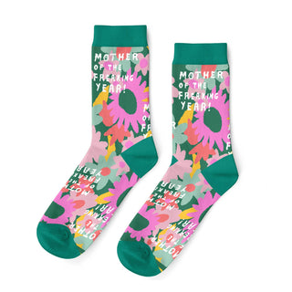 Yellow Owl Socks - Mother of the Year