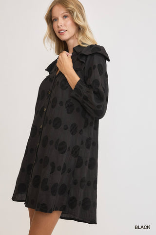 Reena Black Dot Dress