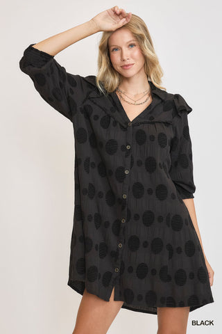 Reena Black Dot Dress