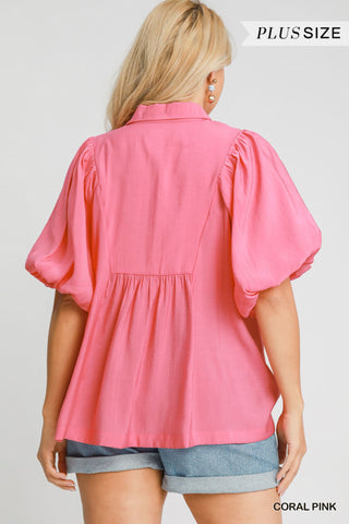 Kaelynn Smocked Top Pink