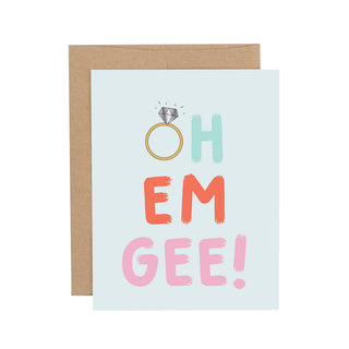 Callie Danielle Oh Em Gee Engagement Greeting Card