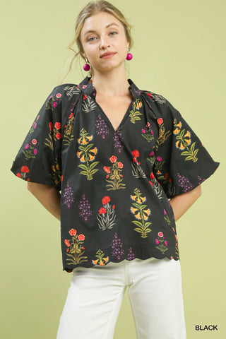 Mckinley Black Floral Top