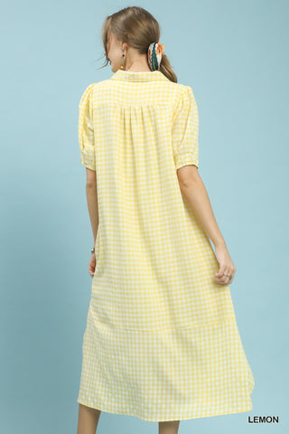 Ava Gingham Midi Dress