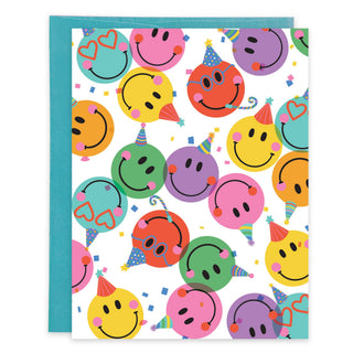 Birthday Greeting Card - Smiley Party
