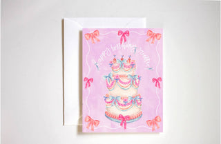 Stephanie Tara Card Happy birthday sweetie bow cake