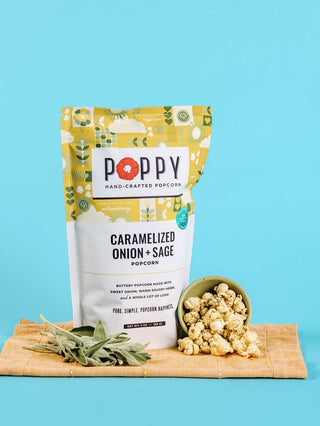Caramelized Onion + Sage Poppy Popcorn