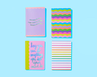 Taylor Elliot Mini Notebook Set - Neon + Foil - 4 Piece Set