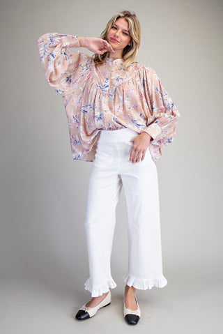Whit Floral Top