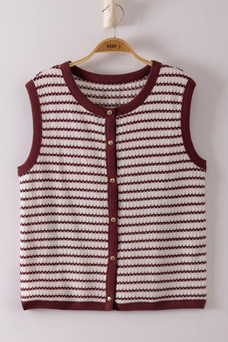 Adri Striped Maroon Top