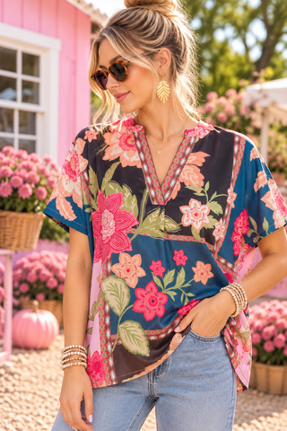 Lauren Patchwork Top