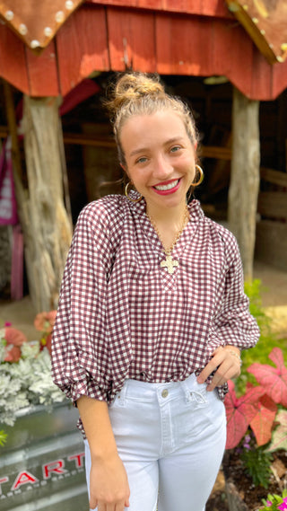 Rhett Gingham Top