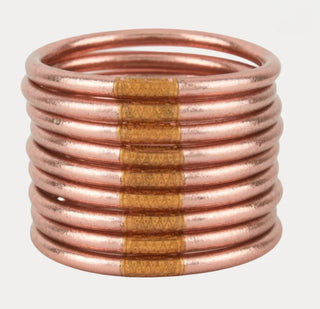 Rose Gold Budha All Weather Bangles Set of 9
