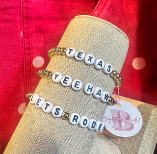 Brightfully Beaded Letter Bracelet
