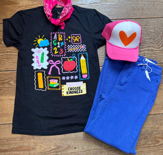 Bright Teacher Collage Tee