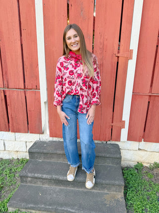 Tomato Print Camp Shirt