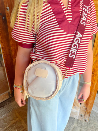 Dana Maroon Stripe Top