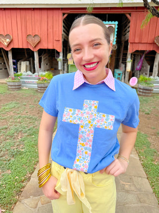 Floral Cross Tee