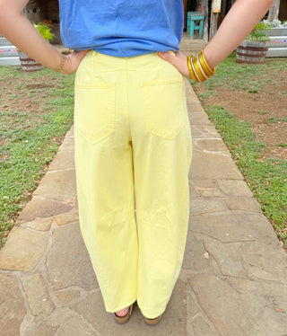 Charleston Barrel Jean Yellow