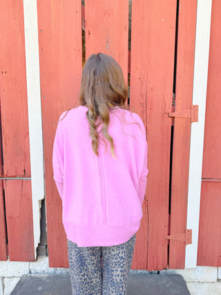 Briar Center Seam Sweater Candy Pink