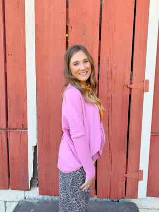Briar Center Seam Sweater Candy Pink