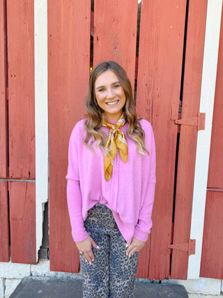 Briar Center Seam Sweater Candy Pink