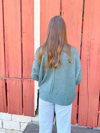 Briar Center Seam Sweater Ash Jade