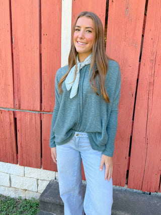 Briar Center Seam Sweater Ash Jade
