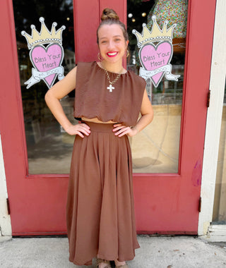 Kayda Brown Bubble Crop