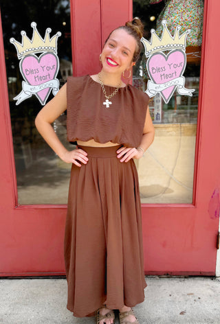Kayda Brown Bubble Crop