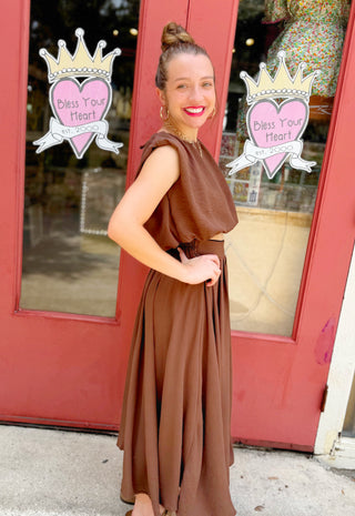 Kayda Brown Bubble Crop