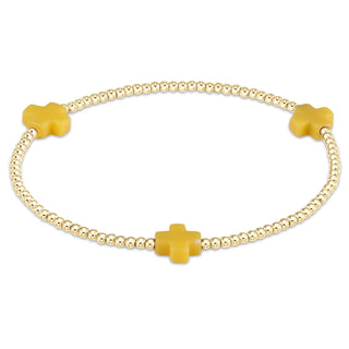 enewton signature cross 2mm gold bracelet canary